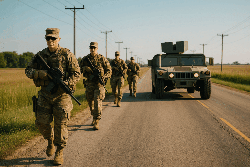 The Great State of Wisconsin is under siege, and let me make one thing crystal clear: we will not hand over our National Guard to Trump so he can parade them through Chicago or D.C. like rented stormtroopers. No — we need our Guard here, on the home front, holding the line against our beer-swilling, brat-thieving neighbors, Illinois and Michigan. These kleptomaniac states, fueled by Malört and delusions of grandeur, have set their greedy eyes on our land. But fear not, because Admiral General Supreme Commander Brian C. Bateman is here to expose the truth and light the grill of freedom.