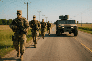 The Great State of Wisconsin is under siege, and let me make one thing crystal clear: we will not hand over our National Guard to Trump so he can parade them through Chicago or D.C. like rented stormtroopers. No — we need our Guard here, on the home front, holding the line against our beer-swilling, brat-thieving neighbors, Illinois and Michigan. These kleptomaniac states, fueled by Malört and delusions of grandeur, have set their greedy eyes on our land. But fear not, because Admiral General Supreme Commander Brian C. Bateman is here to expose the truth and light the grill of freedom.
